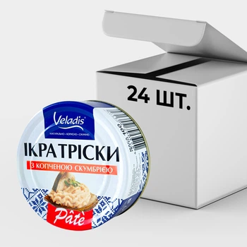 Ікра тріски з копченою скумбрією Pate ТМ Veladis, 100 г - ящик 24 шт.