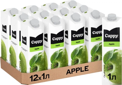 Упаковка соку Cappy Яблуко 1 л х 12 шт (5449000002877)