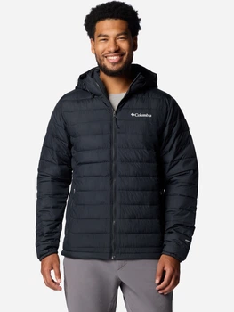 Куртка демісезонна з капюшоном чоловіча Columbia Powder Lite II Hooded Jacket 2086944010 2XL Чорна (195981412994)