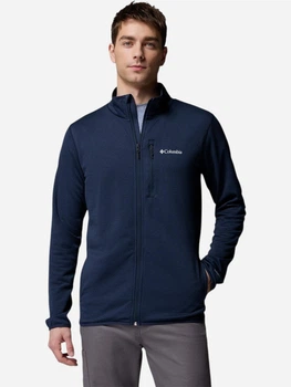 Спортивна кофта флісова чоловіча Columbia Essential Hike Grid Fleece Full Zip 2136841464 S Темно-синя (195982950990)