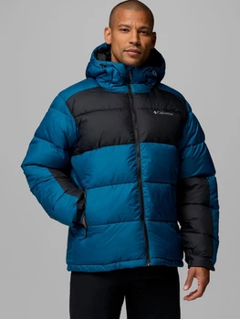 Kurtka zimowa męska pikowana Columbia Pike Lake II Hooded Jacket 2050931442 XL Niebieski/Czarny (199141996027)