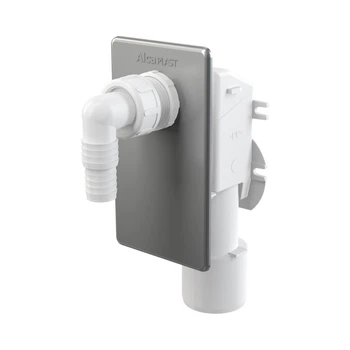 Сифон для стиральной машины AlcaPlast APS3 под штукатурку, хром