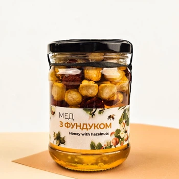 Мед с фундуком ЭКО-МедОК, 320 грамм