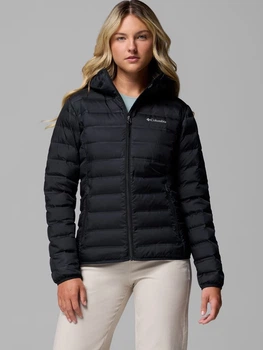 Пуховик зимний короткий женский Columbia Lake 22 II Down Hooded Jacket 2088363010 XL Черный (195981371130)