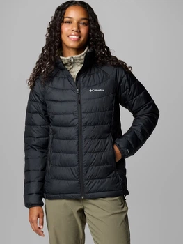 Куртка зимняя короткая женская Columbia Powder Lite II Full Zip Jacket 2089451010 XS Черная (195981398762)
