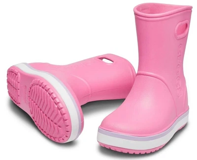 Дитячі крокси гумові чоботи Crocs Kids Crocband Rain Boot Pink (33/34, рожевий)