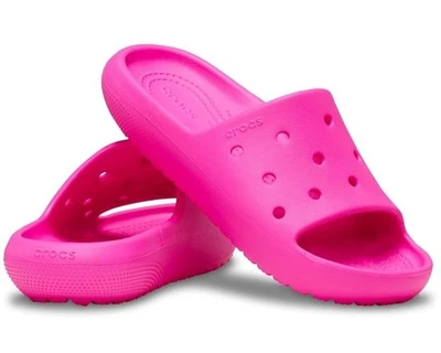 Дитячі крокси шльопанці для дівчинки Crocs Classic Slide V2 Pink (28/29, рожевий)