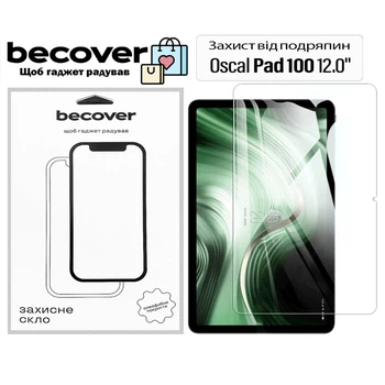 Защитное стекло BeCover 12" для планшета с черной рамкой (713696)