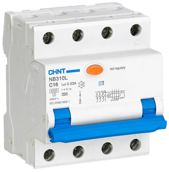 Wyłącznik nadprądowy Chint RCBO NB310L/3N 3P+N C32 30mA 6kA NB310L3PN30MAA32C (6925808357696)