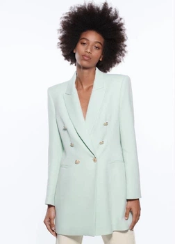 Блейзер женский S двубортный длинный ZARA