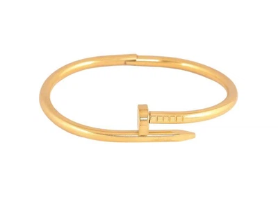 Браслет XUPING Нержавіюча сталь 14К "Цвях з написом Cartier" ø6см (350375)