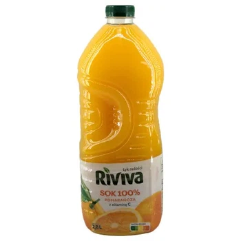 Сік апельсиновий Riviva Sok 100% Pomarancza z witamina C Рівіва натуральний з вітаміном С Мініканістра 2800мл