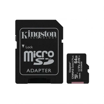 Карта памяти MicroSDXC Kingston Canvas Select Plus 64GB Class 10 UHS-I с адаптером