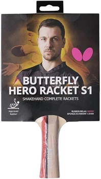 Ракетка для настольного тенниса Butterfly HERO Racket S1 Timo Boll (6251710002) (932284)
