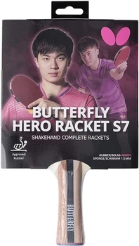 Ракетка для настольного тенниса Butterfly HERO Racket S7 Lin Yun-Ju (6251770002) (932290)
