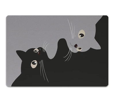 Коврик для сушки посуды WorkPlaceShop Black Cats 340×500 мм Чёрно-серый