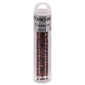 Бисер японский Toho Treasure 11/0, 3 г, TT-11-222, блестящий, темно-бронзовый - бусины
