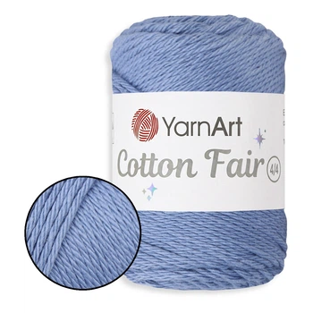YarnArt Cotton Fair 4/4, Голубой №5583- хлопковая пряжа для вязания спицами и крючком, 50 г/80 м, 100% хлопок