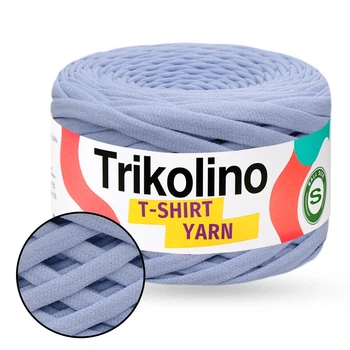Трикотажна пряжа Trikolino 7–9 мм XL, васильковий, 120 м, для в’язання кошиків, килимків, сумок, косметичок, Триколіно