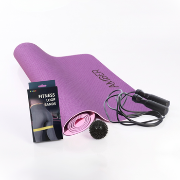 Набор для фитнеса Fitness Time 4 в 1 Amber фиолетовый