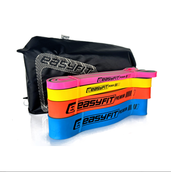 Набір двошарових резинок для підтягування EasyFit Premium 7-63 кг (4 шт) (EF-7634s)