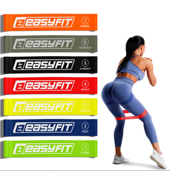 Резинки для фитнеса EasyFit набор из 7 штук (EF-1814)