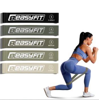 Резинки для фитнеса EasyFit MonoBand набор 5 шт (EF-1813-GY)