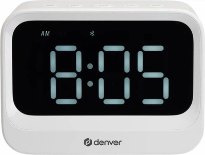 Radiobudzik Denver EC-54W Bluetooth FM White (5706751090288)