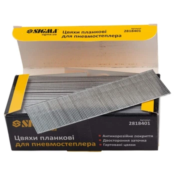 Цвяхи планкові 40x1.25x1 мм для пневмостеплера 5000 шт Гартовані антикорозійні