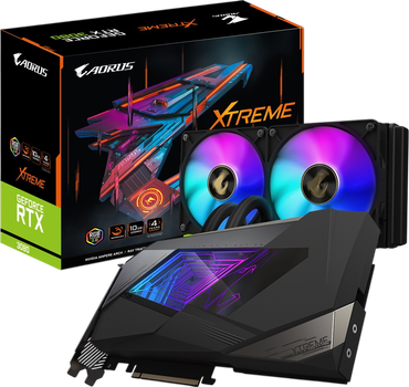 Видеокарта GeForce RTX 3080 10GB Gigabyte Aorus Xtreme WaterForce (GV-N3080AORUSX W-10GD) Б/У