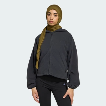 Женская толстовка City Tech High Pile Fleece adidas KF1828 (M) черный (4068804726225)