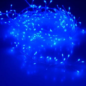 Светодиодная гирлянда-фейерверк 5 м 150 LED синий от сети для праздника