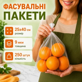 Фасувальні пакети 25x40 см 250 шт (25-40-250)