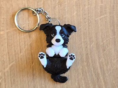 Брелок Бордер-Колі Рухомий Border Collie Dog Flexi Keychain 6 См 3Д Друк