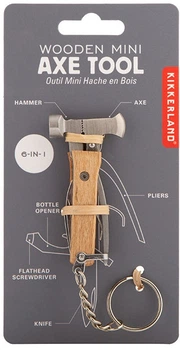 Мультитул-топорик кишеньковий Kikkerland Wooden Mini Axe Tool 6 в 1 (0612615129085)