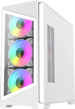 Корпус для ПК GameMax Destroyer TGW Tempered Glass White mATX без БЖ