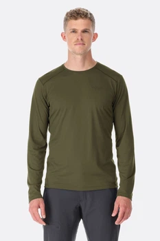 Футболка з довгим рукавом чоловіча Rab Force LS Tee, Olive (Olive), LRG
