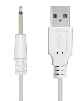 USB кабель для вібратора USB AUX DC 2,5 мм, Зарядний кабель для секс-іграшок, White