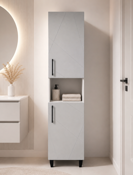Пенал для ванної Vivia Велла Д2 185×40×32 см, підлоговий, сірий попіл