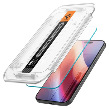Защитное стекло Spigen GLAS.tR EZ Fit для Apple iPhone 16 Pro / 17 Pro, с монтажной рамкой, 9H