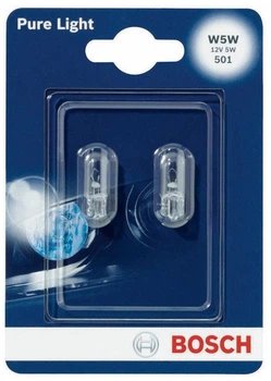 Автолампа W5W Pure Light 12V 5W W2,1x9,5d (блистер 2шт)
