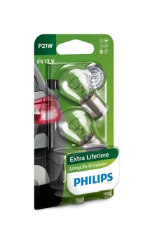 Автолампа P21W LongLife EcoVision 12V 21W BA15s (блистер 2шт)