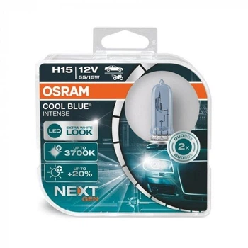 Автолампа H15 Cool Blue Intense+20% 12V 15/55W PGJ23t-1 (кт 2шт)