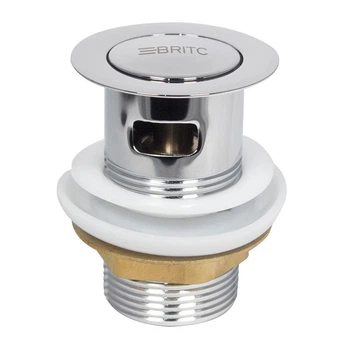 Донный клапан Britc SS37of Click-Clack 1 1/4" для умывальника, хром глянцевый