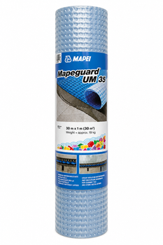 Mapei Mapeguard UM 35 мембрана гідроізоляційна під плитку 30 м², розділююча, для балкона, тераси, ванної, теплої підлоги