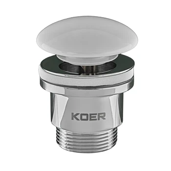 Донный клапан Koer PW-01-11 1 1/4″ для раковины, хром (KR3405)