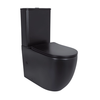 Унитаз компакт Q-tap Robin 660x360 овальный, с сиденьем, черный (QT13226083AMB)