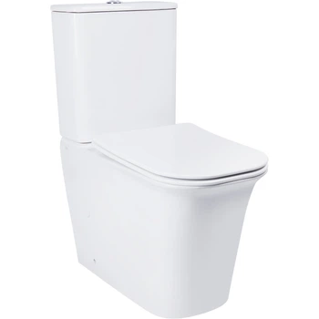 Унитаз компакт Q-tap Nando 620x350 прямоугольный, с сиденьем, белый (QT12221222AW)
