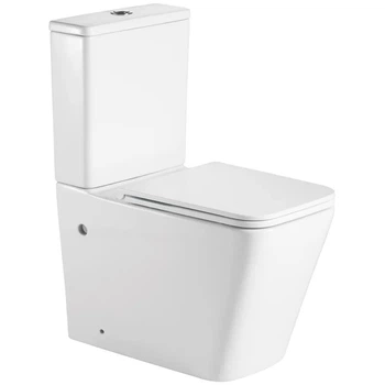 Унитаз компакт Mixxus Quadro 665x385 прямоугольный, с сиденьем, белый (MP6458)