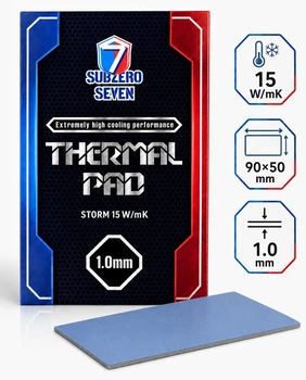 Термопрокладка SubZero Seven Storm 15 W/mK 90x50x1 мм